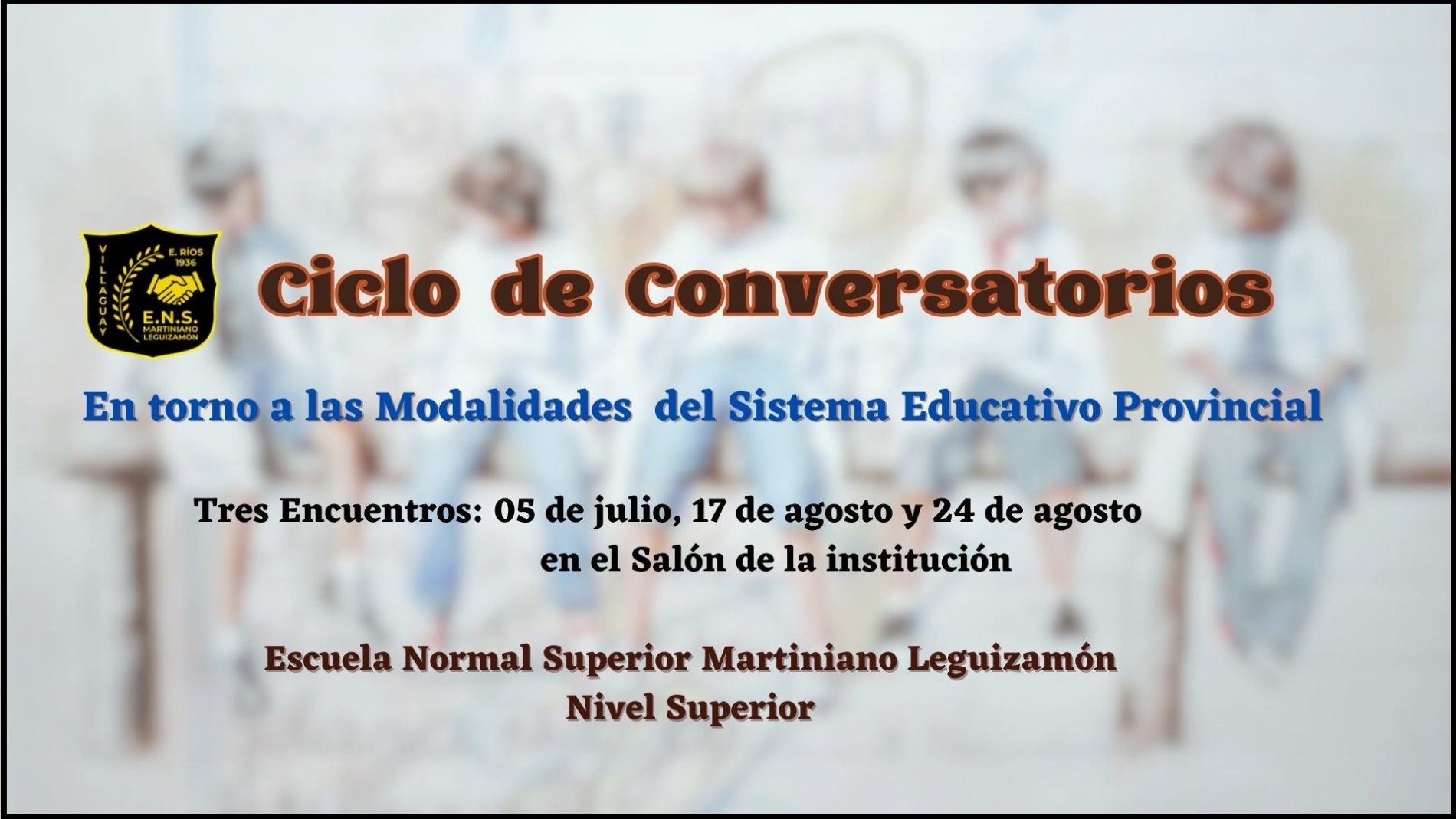 Reprogramación De Ciclo De Conversatorios «en Torno A Las Modalidades