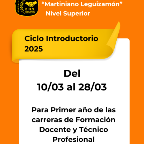 Ciclo Introductorio 2025