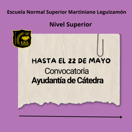Convocatoria para desempeñar Ayudantías de cátedra 2025