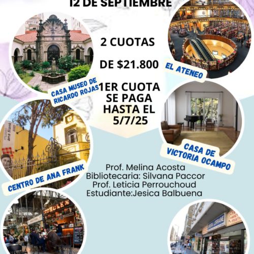 Viaje Educativo “Circuito Literario en Buenos Aires”