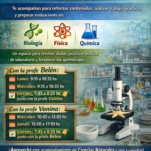 Tutorías de Biología y Físico Química Nivel Secundario