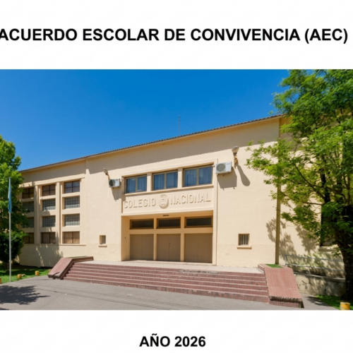 Acuerdo Escolar de Convivencia correspondiente al año 2026
