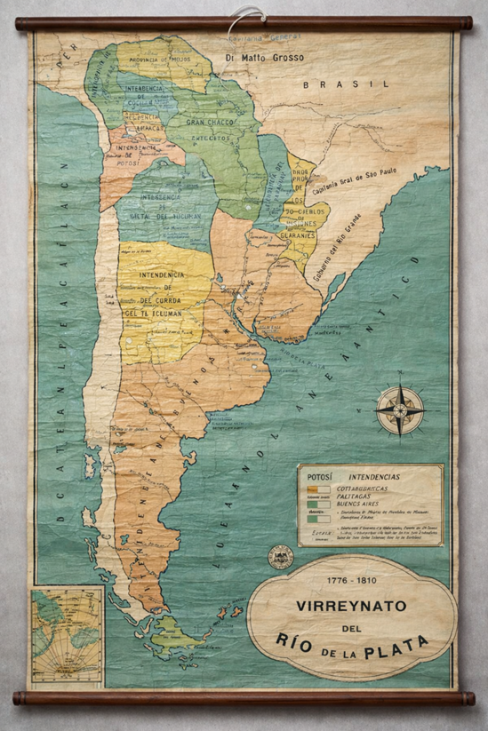 Lámina: Mapa Virreinato del Río de la Plata