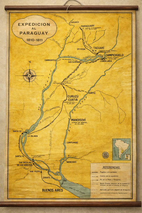 Lámina: Mapa Expedición al Paraguay