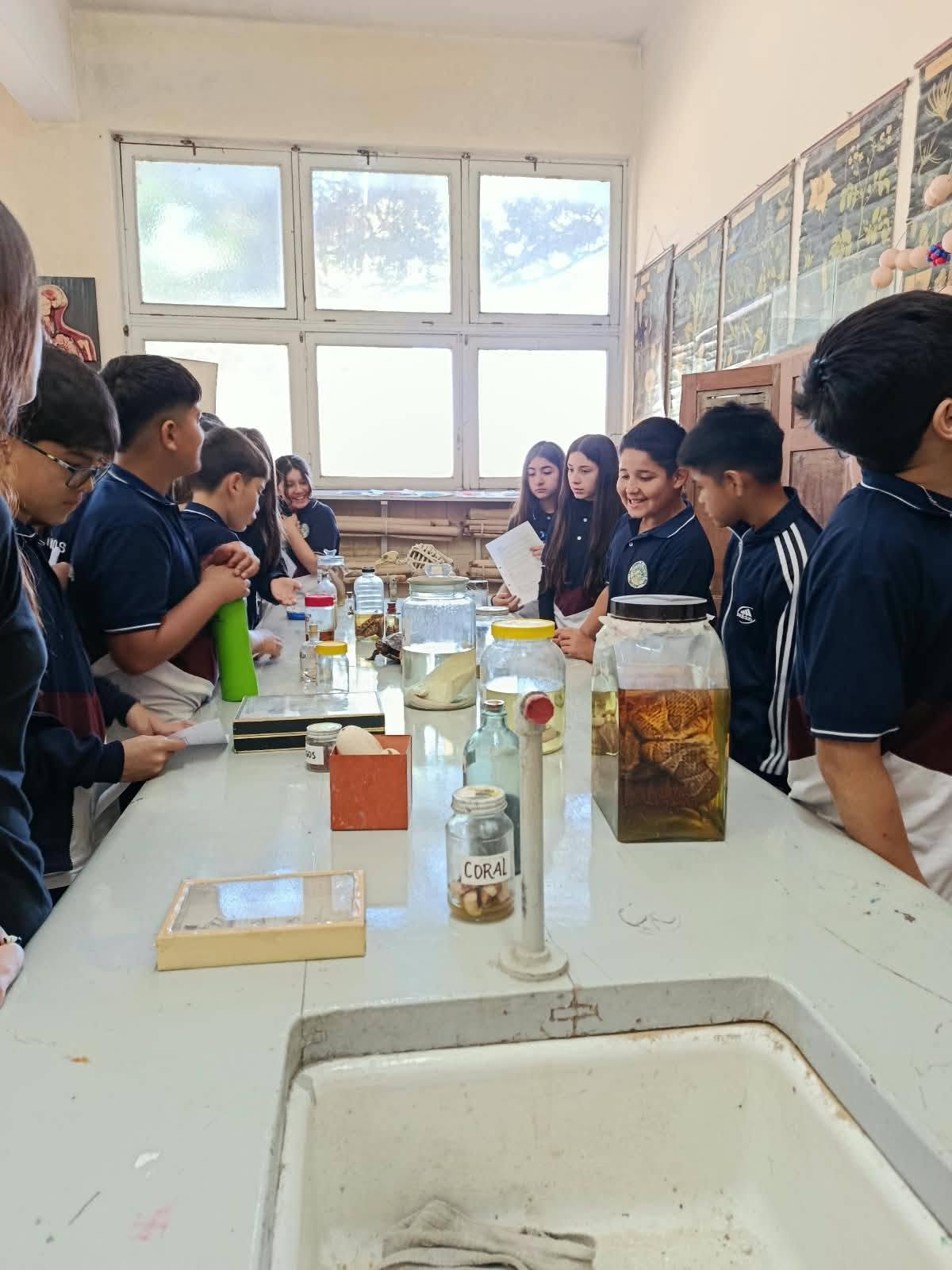 Estudiantes aprendiendo en el laboratorio