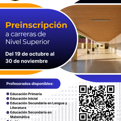 Preinscripción a carreras de Nivel Superior para el Ciclo Lectivo 2027