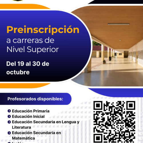 Preinscripción a carreras de Nivel Superior para el Ciclo Lectivo 2027