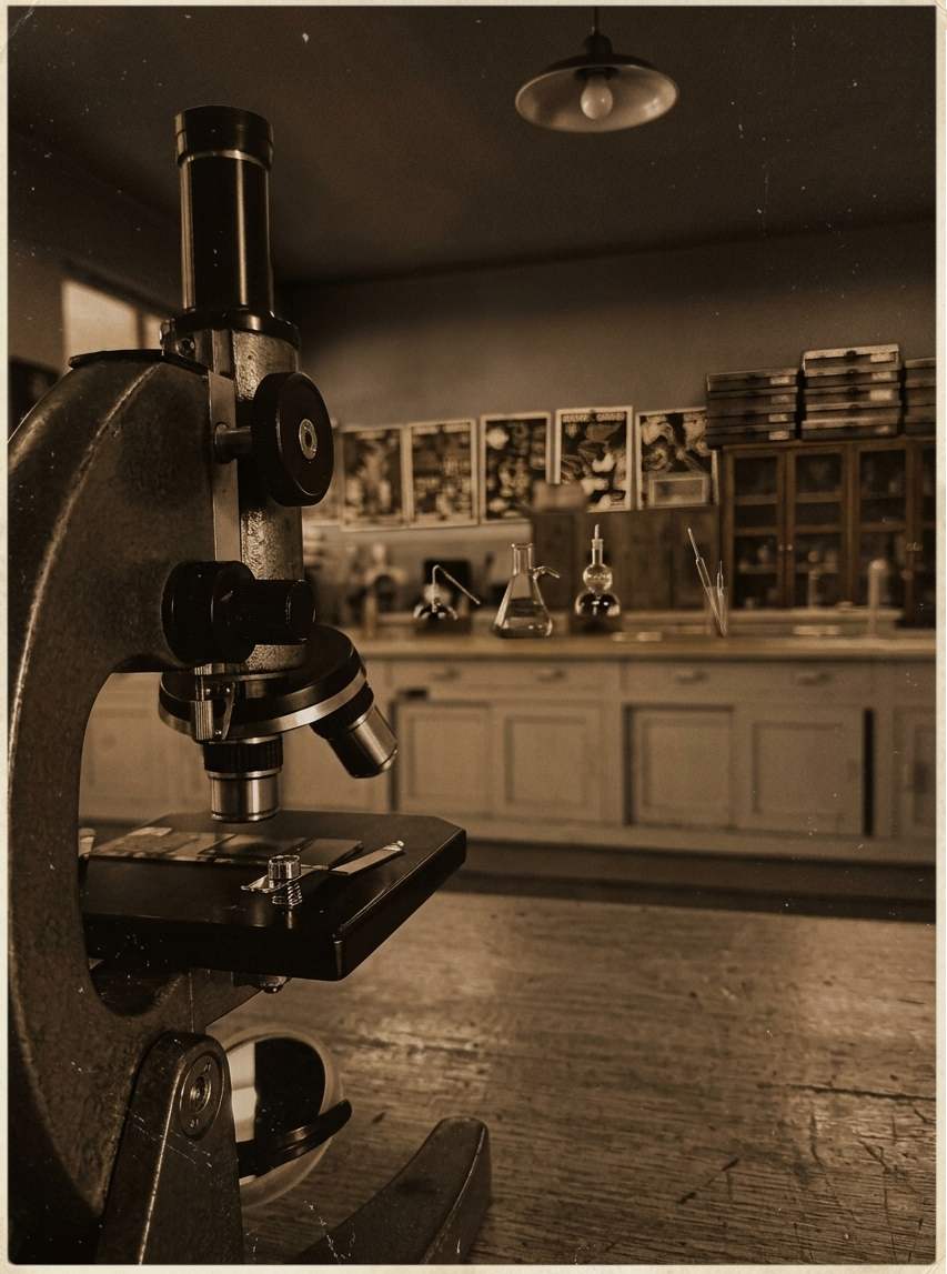 Foto antigua del laboratorio